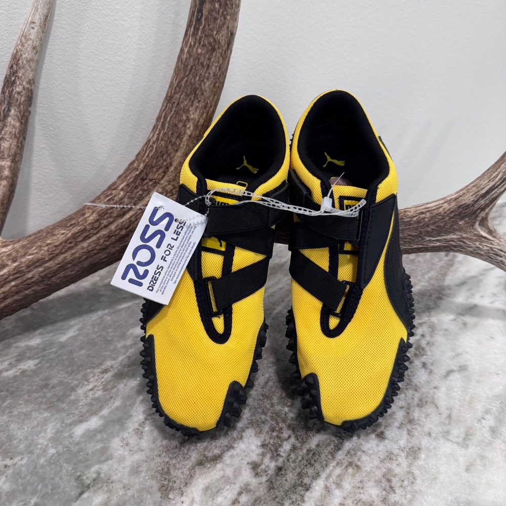 PUMA Mostro OG Prime Pelé Yellow Black Mesh Sneakers 405194-15 Women Size 8 NEW